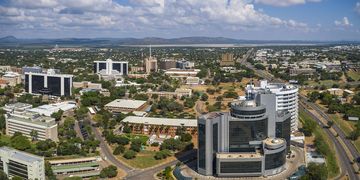 gaborone downtown aerial